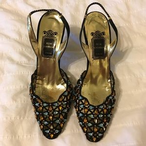 Rene Caovilla Vintage Sling Back Heels